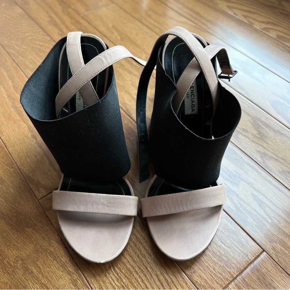 Balenciaga wedge platform heel sandals